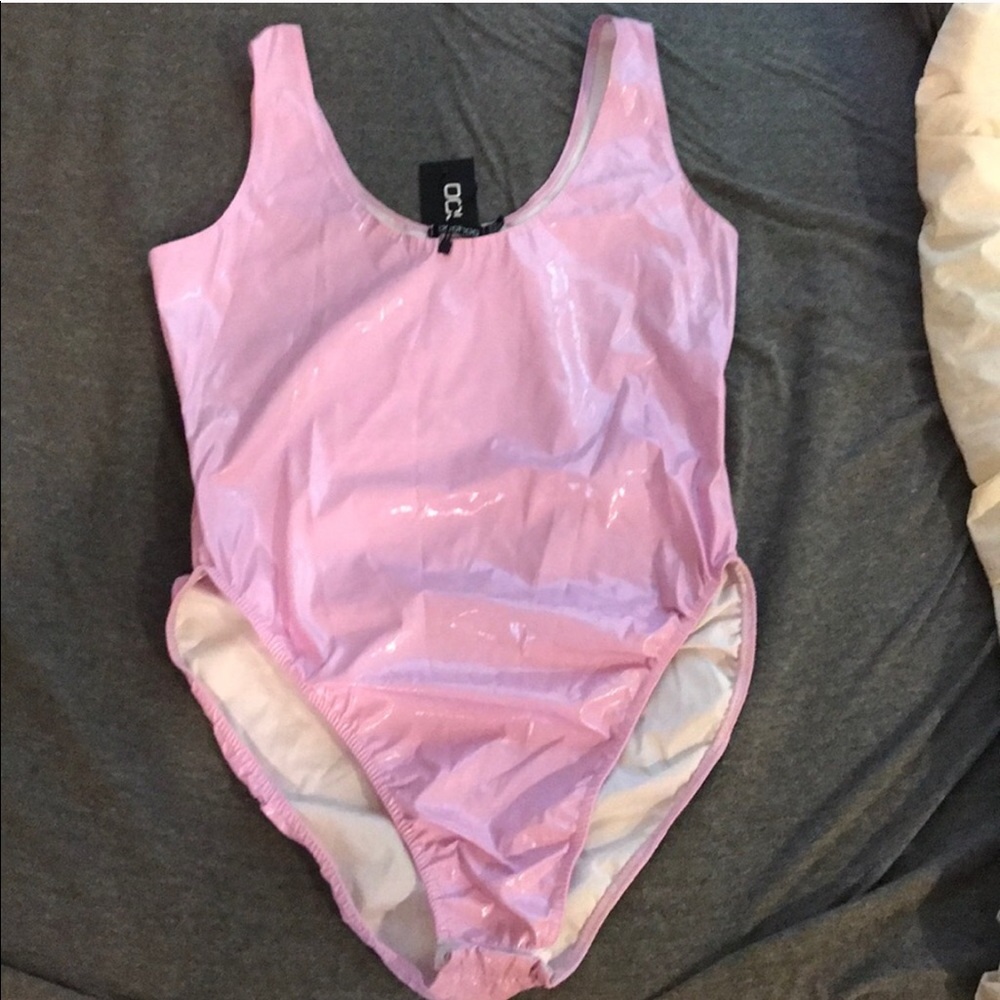 Boohoo Vinyl Bodysuit